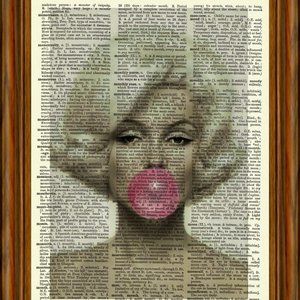 Marilyn Monroe Vintage Dictionary Art Print